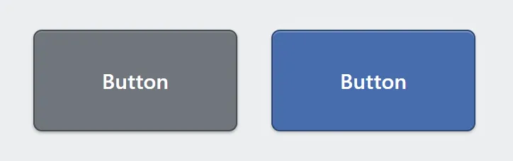 Two buttons side by side, the left one gray and the right one blue.