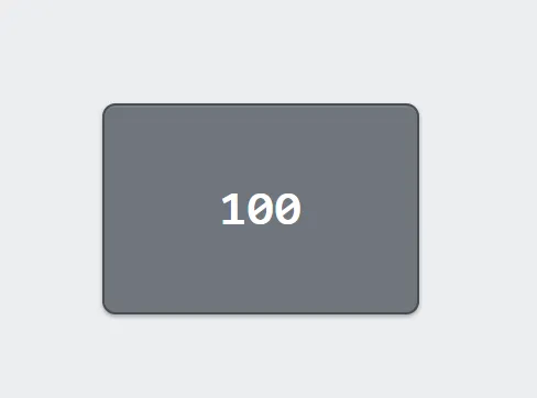 A number input control showing the value 100.
